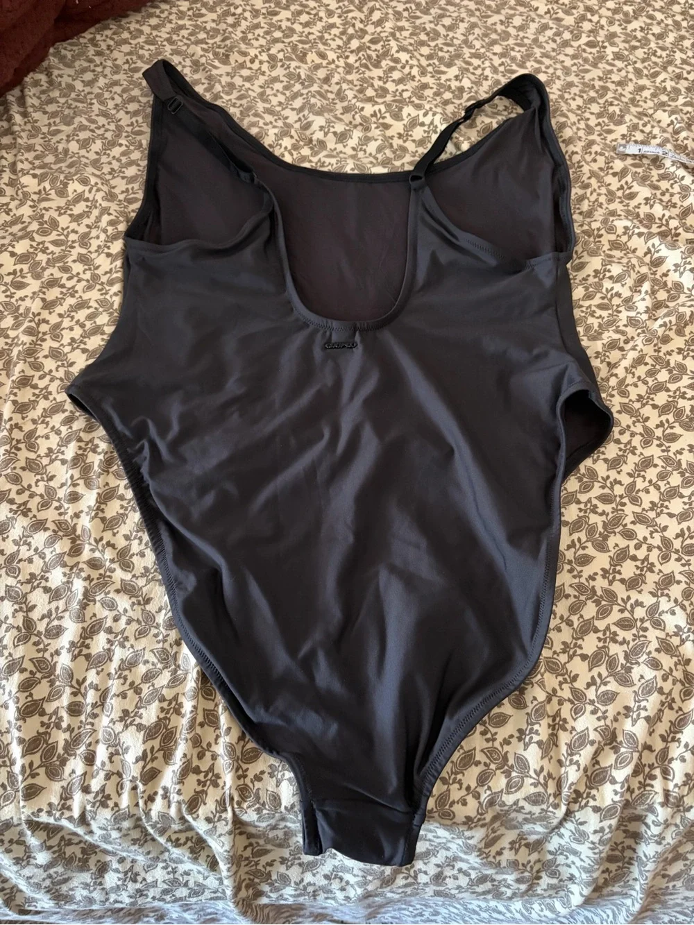Skims Iconic Plunge One Piece High Rise Leg Swimsuit Black 2XL